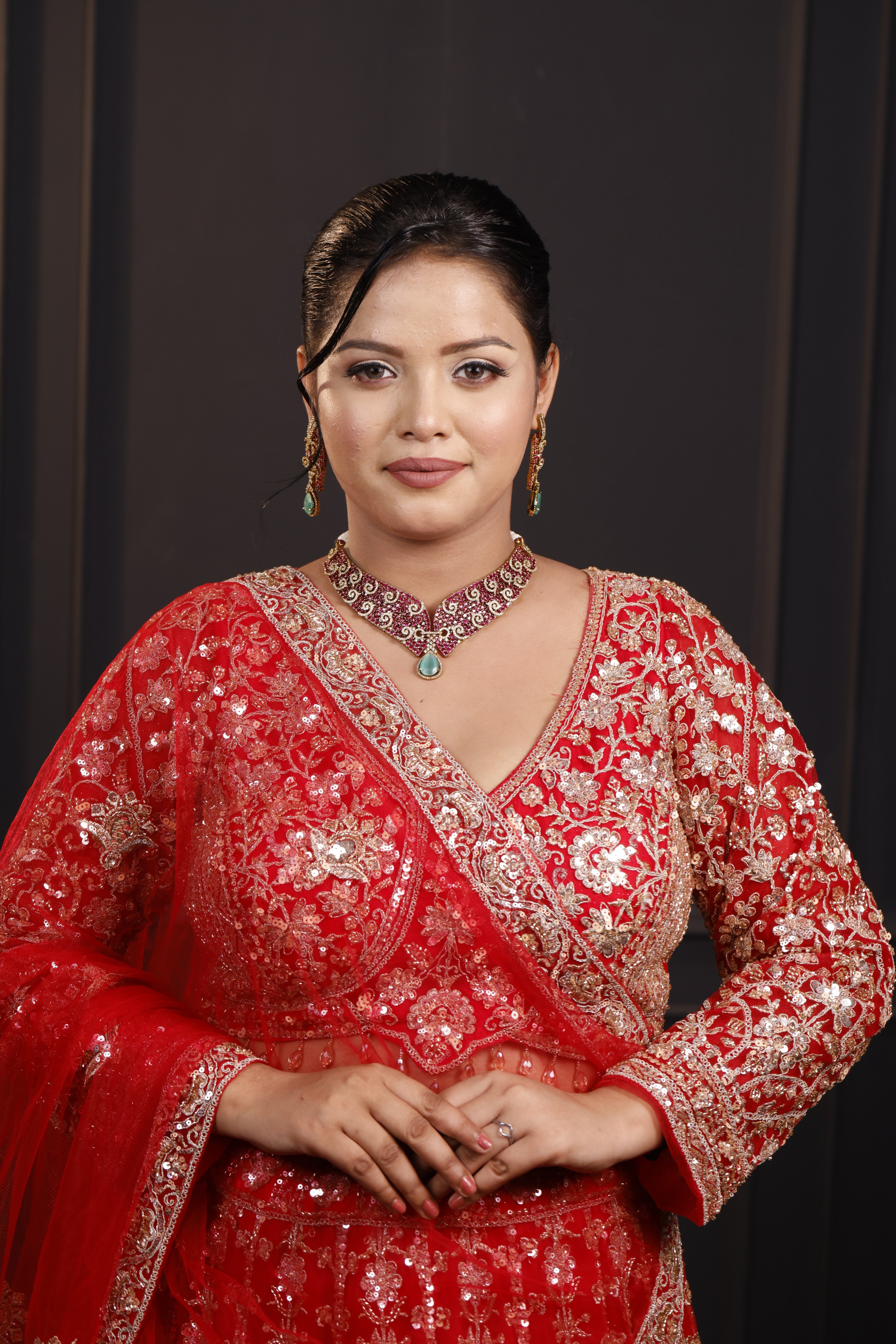 Premimum Red Amecrican Diamond Set