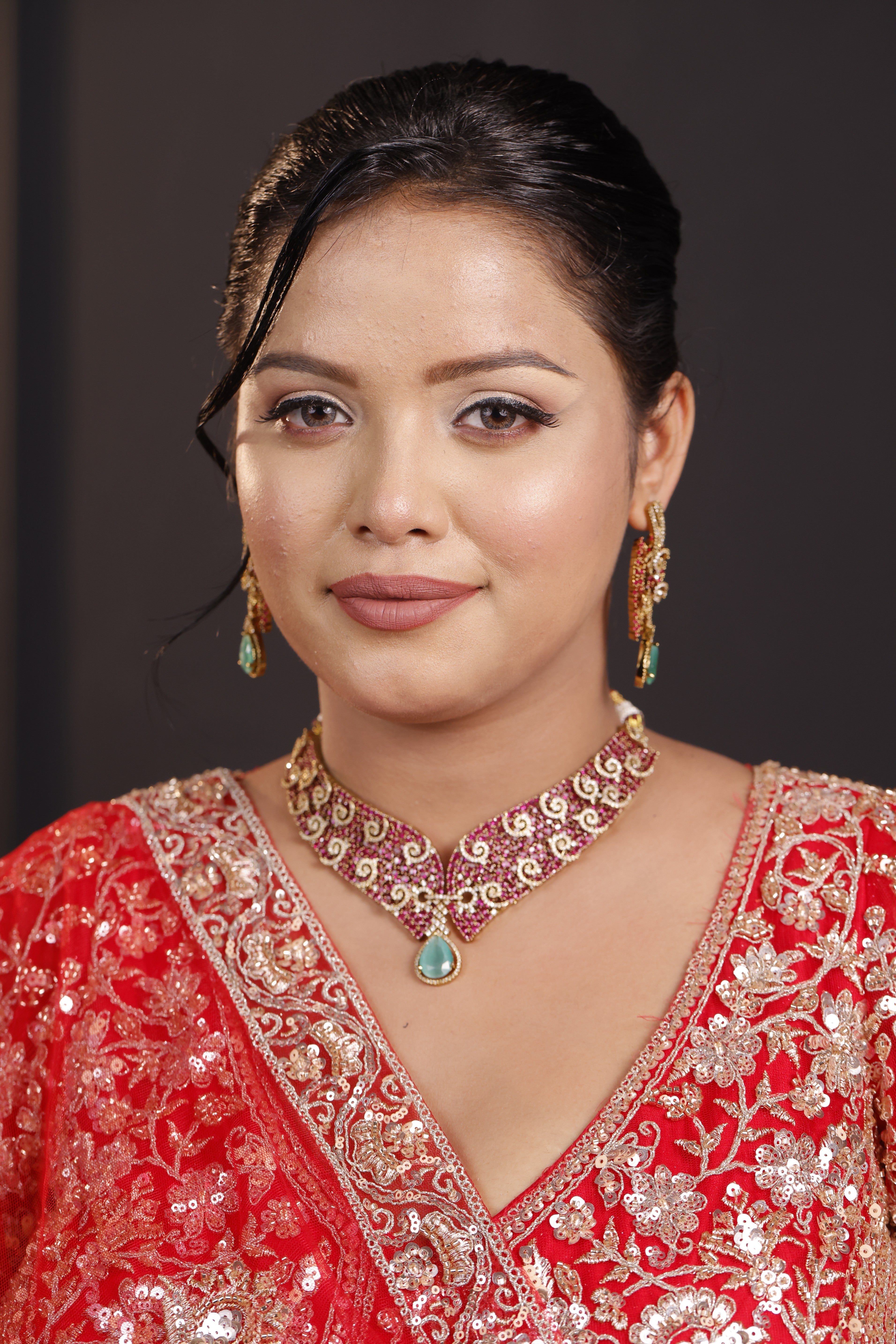 Premimum Red Amecrican Diamond Set