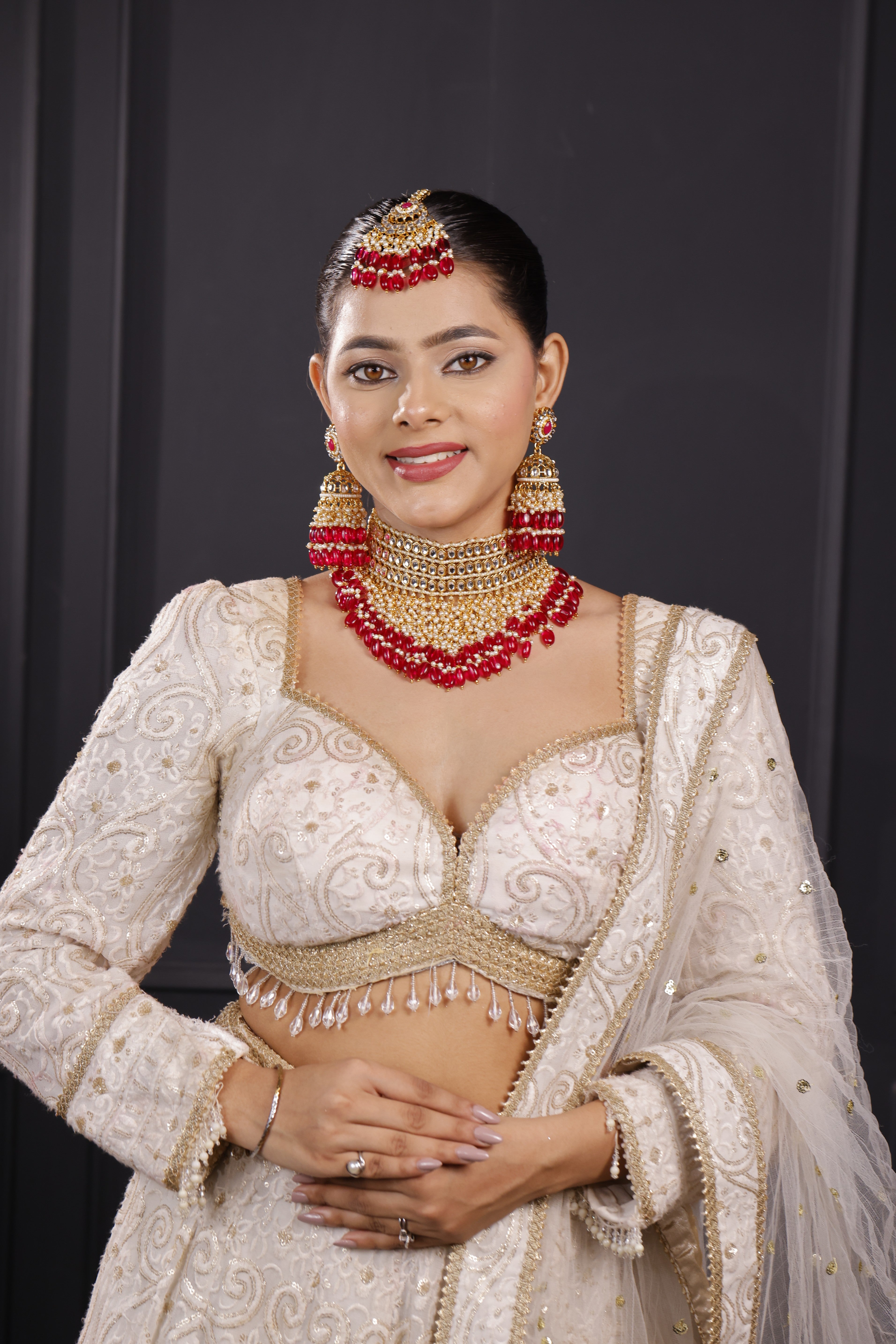 Red Kundan Bridal Necklace Set