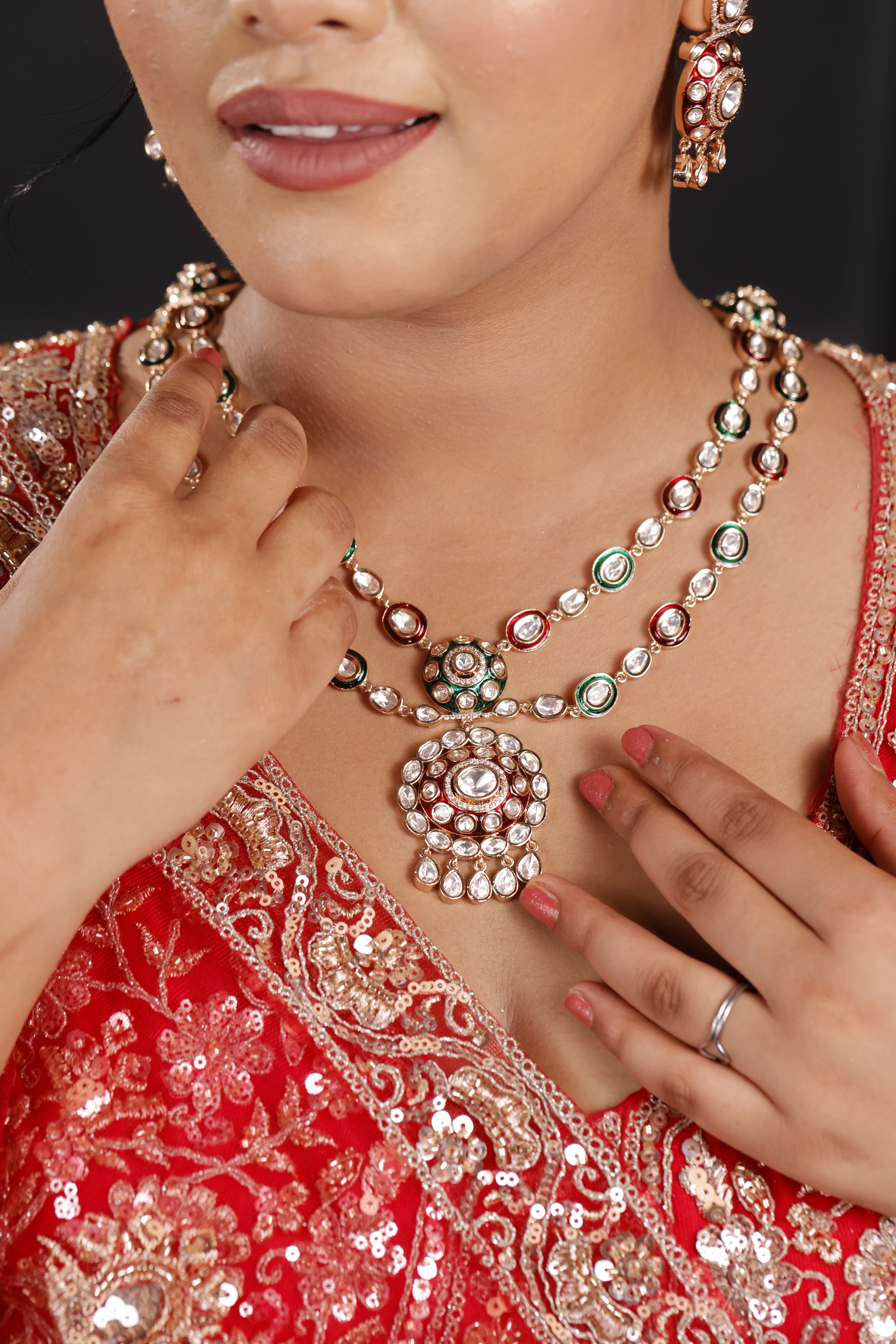 Premimum Moissanite Necklace Set