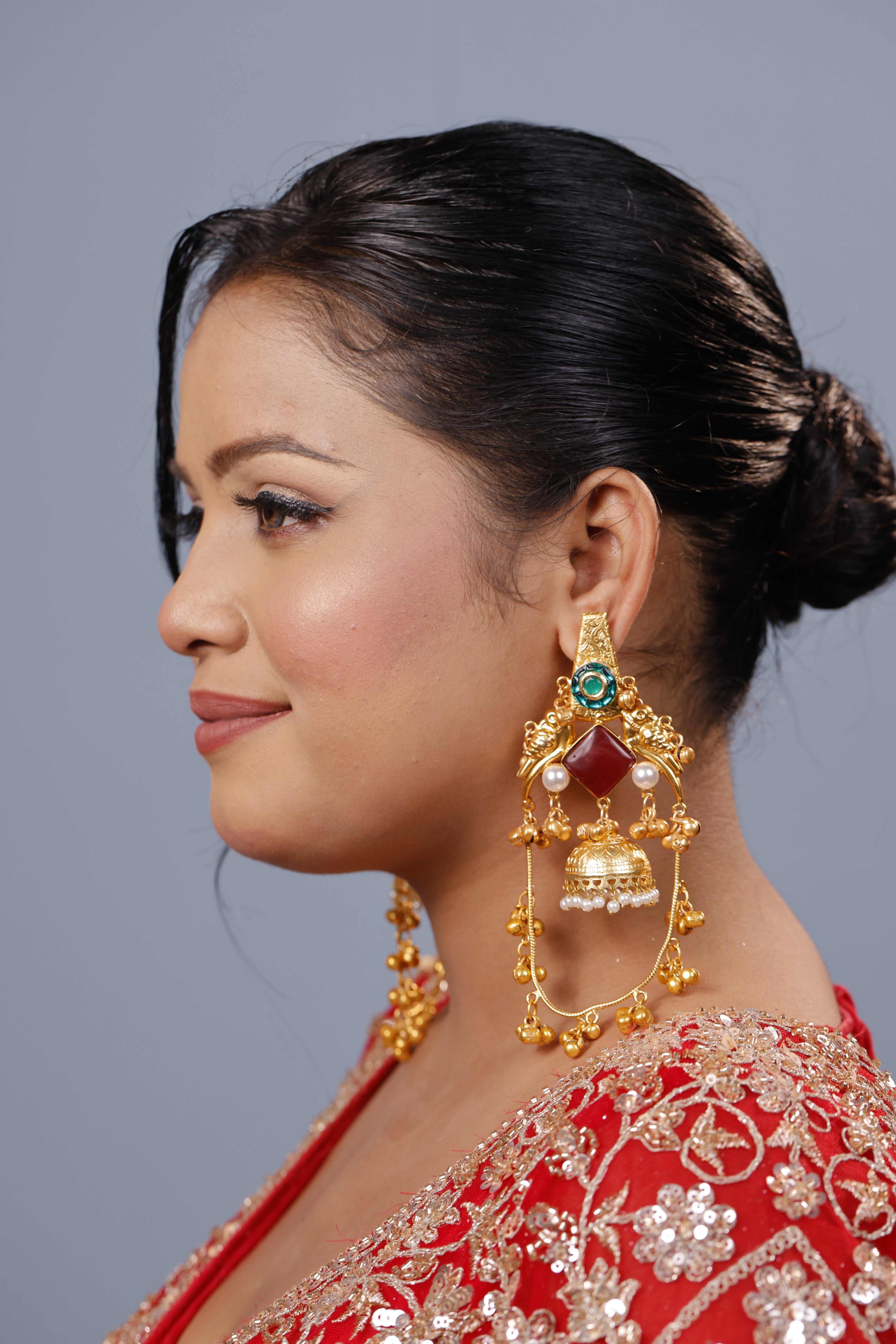 Gold Plated kashmiri Earrings
