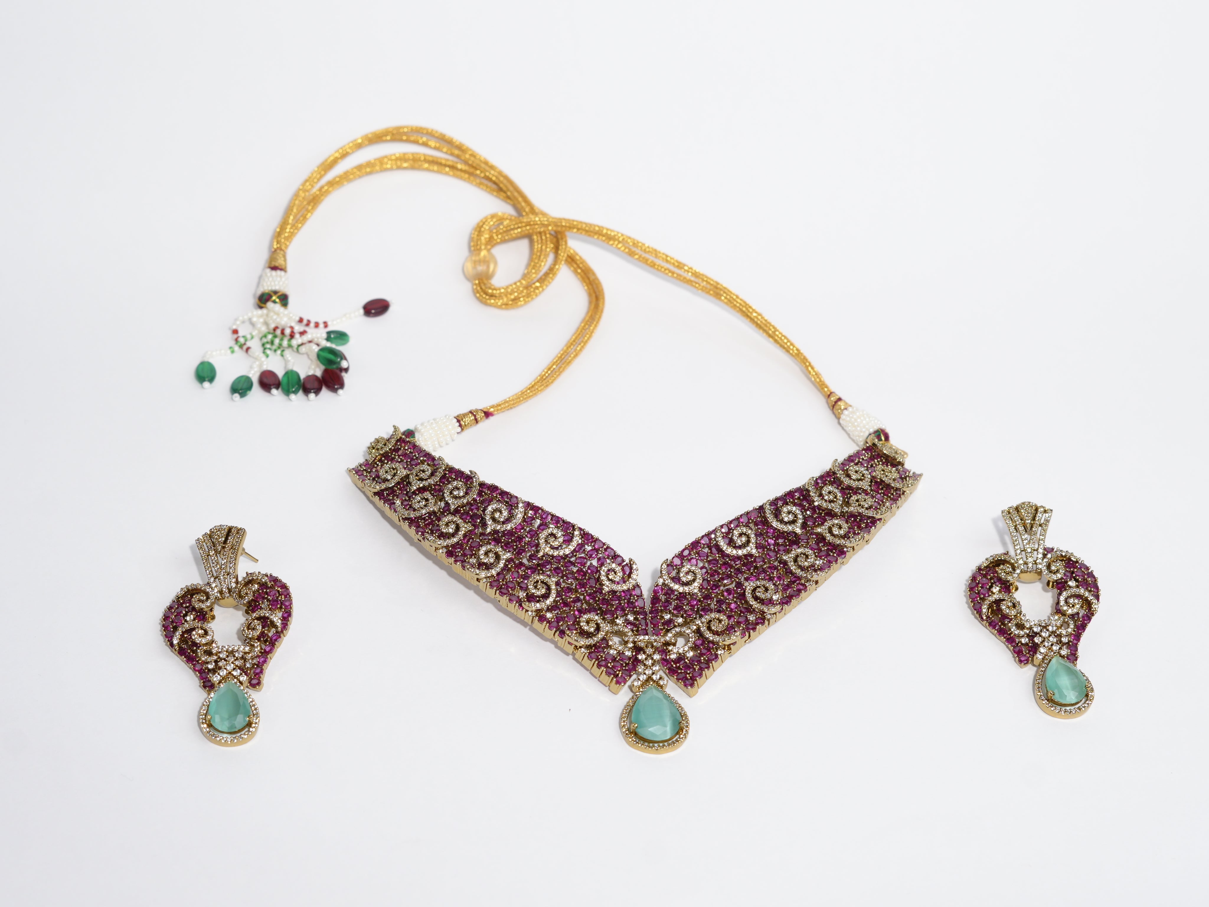 Premimum Red Amecrican Diamond Set