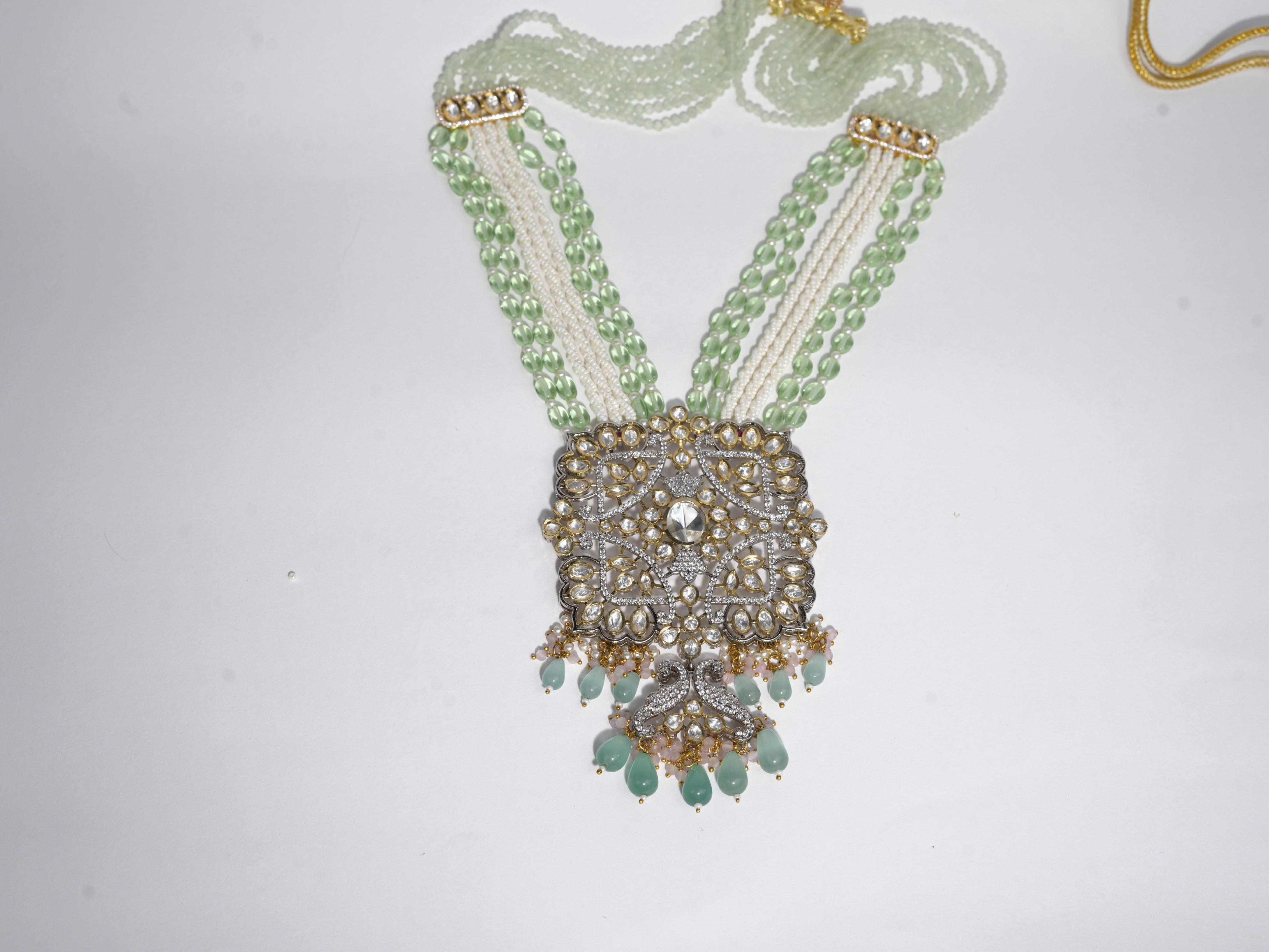 Premimum real uncut Polki Necklace Set